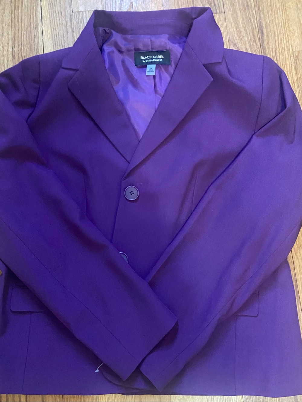 Black Label Purple Single-Breasted Blazer-new-no tags
